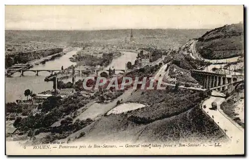 Cartes postales Rouen Panorama pris de Bon Decours