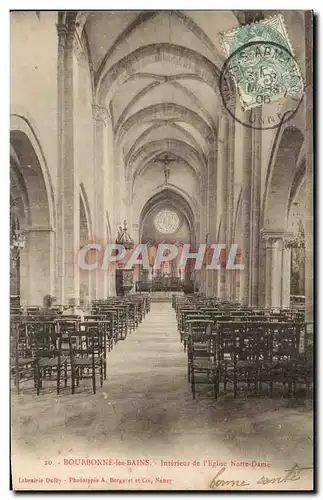 Ansichtskarte AK Bourbonne Les Bains Interieur de L&#39Eglise Notre Dame