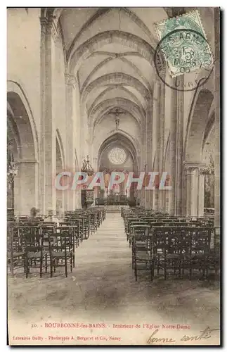 Cartes postales Bourbonne Les Bains Interieur de L&#39Eglise Notre Dame