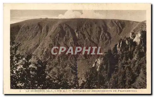 Ansichtskarte AK Le Hohneck Montagne Et Escarpements du Frankenthal