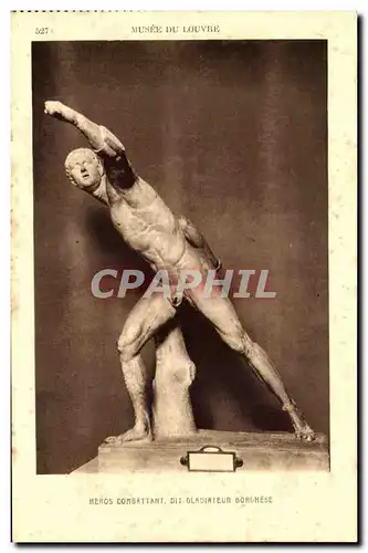 Cartes postales Musee Du Louvre Heros Combattant dit Gladiateur Borghese
