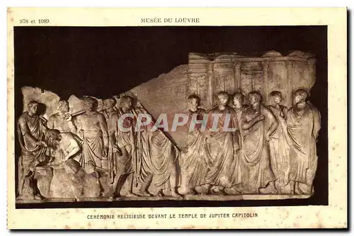 Cartes postales Musee Du Louvre Ceremonie Religieuse Devant le Temple de Jupiter Capitolin