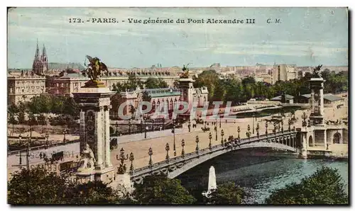 Cartes postales Paris Vue Generale Du Pont Alexandre III