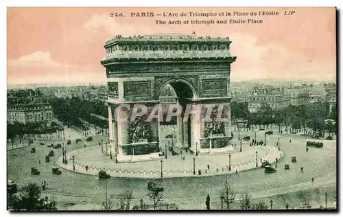 Cartes postales Paris L&#39Arc De Triomphe Et La Place De l&#39Etoile