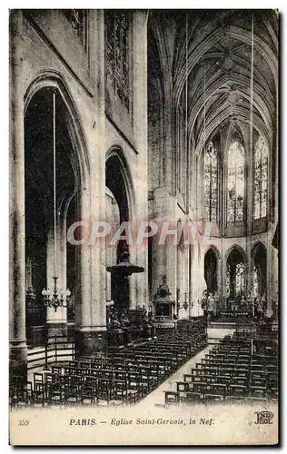 Ansichtskarte AK Paris Eglise Saint Gervais La nef