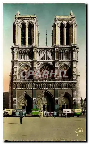 Cartes postales Paris Et Ses Merveilles Facade De La Cathedrale Notre Dame