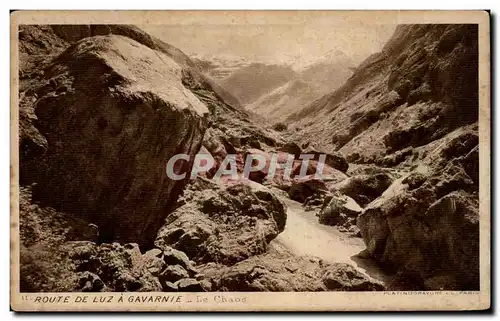 Cartes postales Route De Luz A Gavarnie Le Chaou