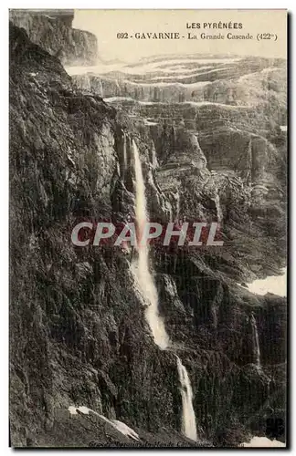 Cartes postales Les Pyrenees Gavarnie La Grande Cascade