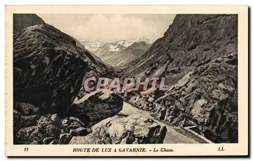 Cartes postales Route De Luz A Gavarnie Le Chaos