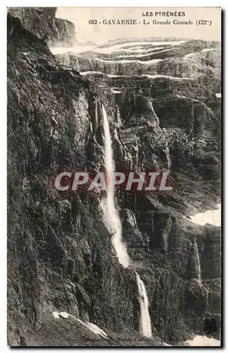 Cartes postales Les Pyrenees Gavarnie La Grande Cascade