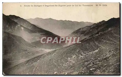 Ansichtskarte AK Route De Bareges A Bagneres De Bigorre Pour Le Col Du Tourmalet