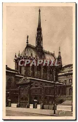 Cartes postales Paris En Flanant La Siante Chapelle Et La Grille Du Palais De Justice The Holy Chapel