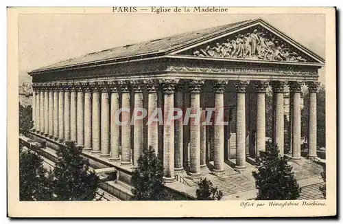 Cartes postales Paris Eglise De La Madeleine