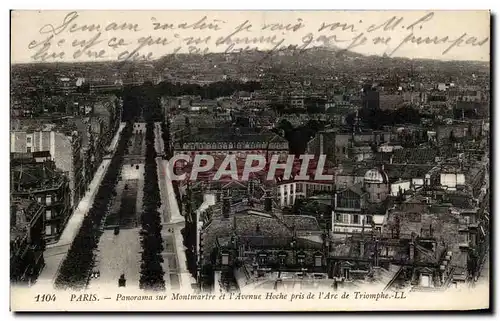 Cartes postales Paris Panorama Sur Montmartre Et l&#39Avenue Hoche Pris De l&#39Arc De Triomphe