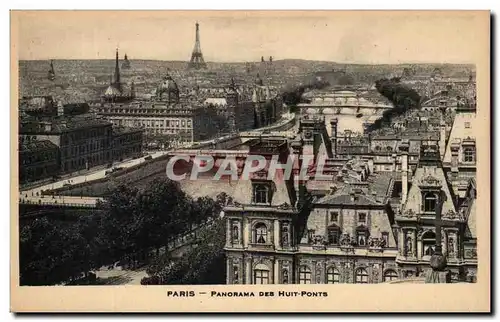 Ansichtskarte AK Paris Panorama Des Huit Ponts Tour Eiffel