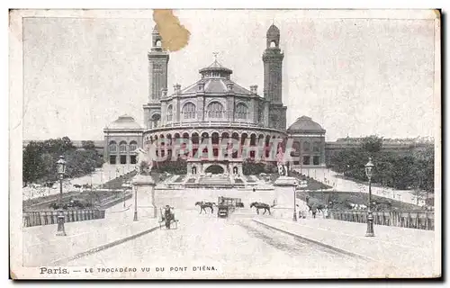 Cartes postales Paris Le Trocadero vu du Pont d&#39Iena