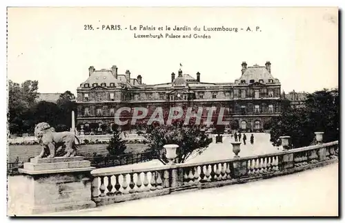 Ansichtskarte AK Paris Le Palais et le Jardin du Luxembourg Lion