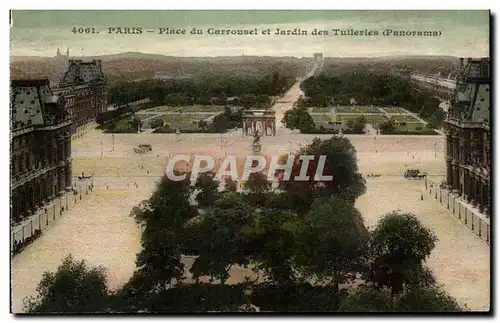 Ansichtskarte AK Paris Place du Carrousel et Jardin des Tuileries Louvre