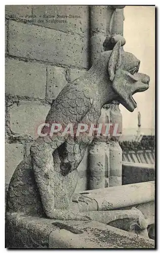 Ansichtskarte AK Paris Eglise Notre Dame Detil des Sculptures Gargouille Diable