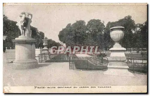 Ansichtskarte AK Paris Allee Centrale Du Jardin Des Tuileries