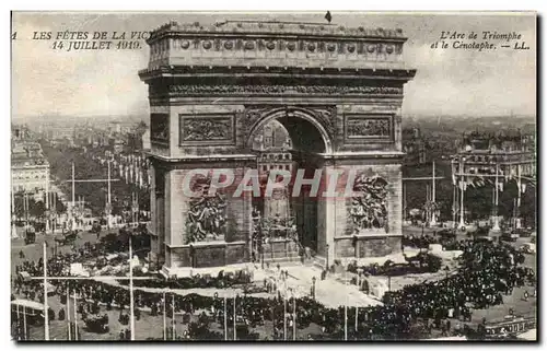 Ansichtskarte AK Paris L&#39Arc de Triomphe Fetes de la Victoire Juillet 1919 Militaria