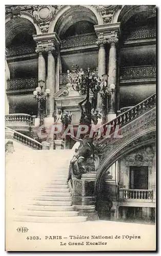 Ansichtskarte AK Paris Theatre National de l&#39Opera Le Grand Escalier