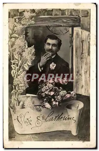 Cartes postales Fantaisie Homme vive Ste Catherine