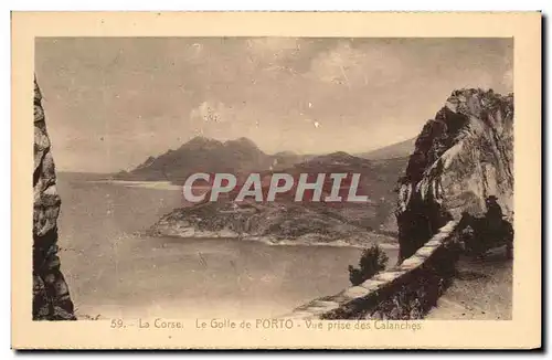 Cartes postales La Corse Le Golfe de Porto Vue prise des Calanches