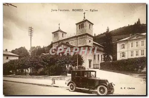 Ansichtskarte AK Jura Touriste Morez Eglise Automobile