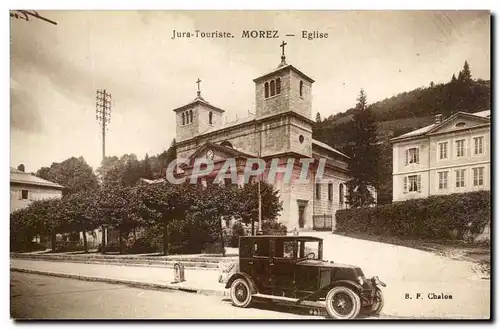 Cartes postales Jura Touriste Morez Eglise Automobile