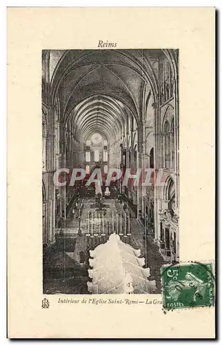 Cartes postales Reims Interieur de l&#39Eglise Saint Remi