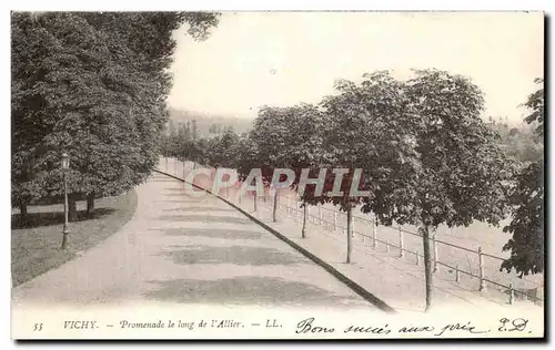 Ansichtskarte AK Vichy Promenade le long de l&#39Allier