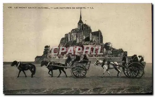 Cartes postales Le Mont Saint Michel Les Voitures De Genets