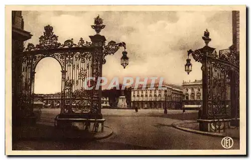 Cartes postales Nancy Place Stanislas Grilles Jean Lamour