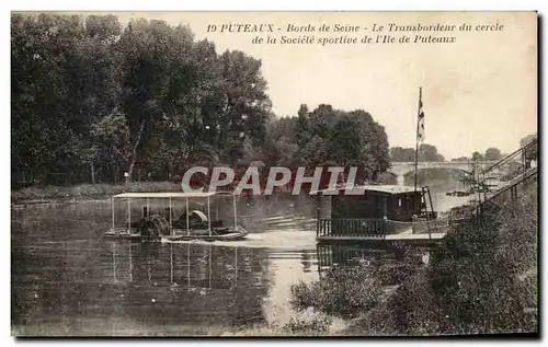 Ansichtskarte AK Puteaux Bords De Seine Le Transbordeur Du Cercle De La Societe Sportive De l&#39Ile de Puteaux