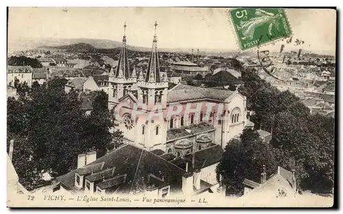 Cartes postales Vichy L&#39Eglise Saint Louis Vue Panoramique