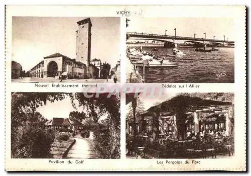 Cartes postales Vichy Nouvel Etablissement Thermal Pavillon du Golf Pergolas du parc