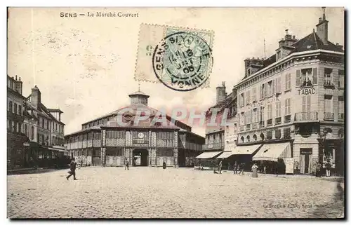 Cartes postales Sens Le Marche Couvert