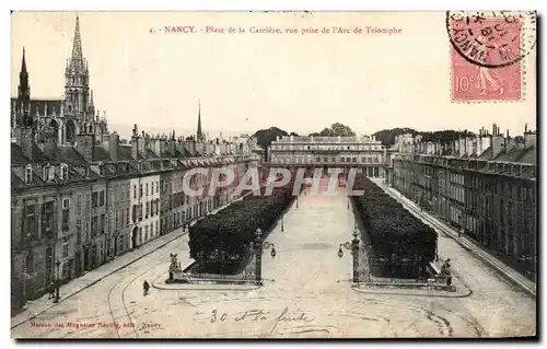 Cartes postales Nancy Place De La Carriere Vue Prise De l&#39Arc De Triomphe