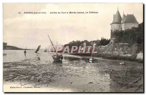 Ansichtskarte AK Pornic Sortie du Port maree basse Le Chateau