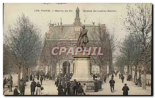 Cartes postales Paris mairle du 11eme Statue de Ledru Rollin