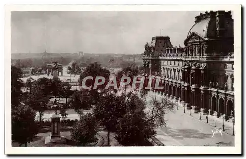 Ansichtskarte AK Paris en Flanant Perspective Sur Les Tuileries Detail Du Louvre