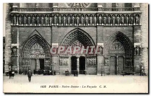 Ansichtskarte AK Paris Notre Dame La Facade