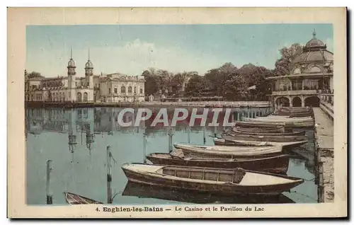 Cartes postales Enghien les Bains Le Casino et le pavillon du Lac