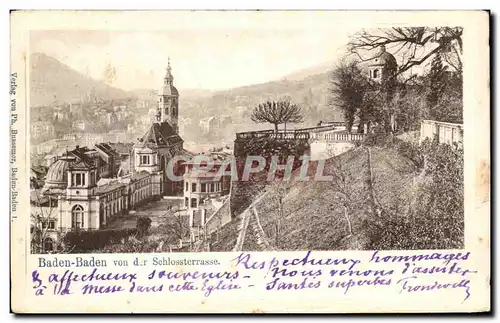Cartes postales Baden Baden von d r Schlossterrasse