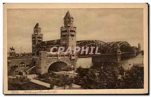 Ansichtskarte AK Koln Hohenzollenbrucke