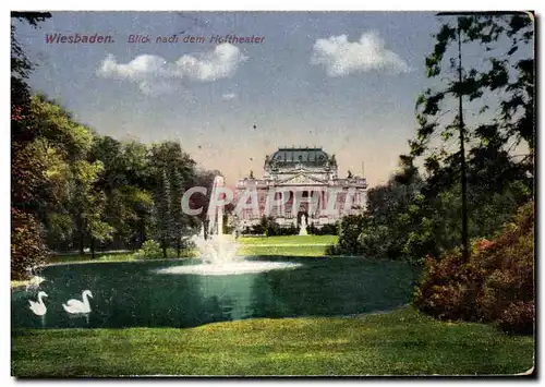 Cartes postales Wiesbaden Blick nach dem Hoftheater