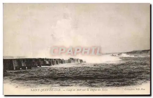 Cartes postales Saint Jean de Luz Coup de Mer la Digne du Socoa