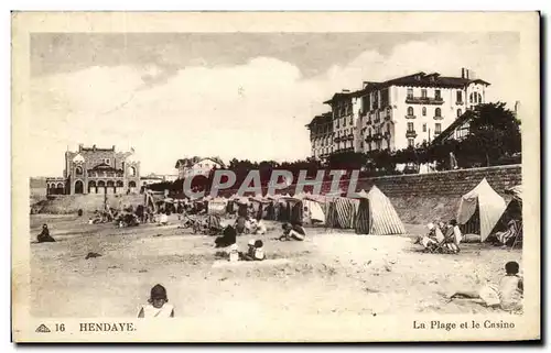 Cartes postales Hendaye La Plage et le Casino