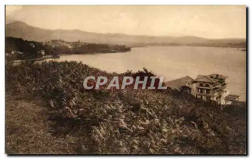 Cartes postales Hendaye vue sur la Baie et les Montagnes Espagnoles L'Hotel Bidassoan